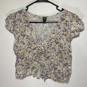 Wild Fable Open Front Floral Blouse